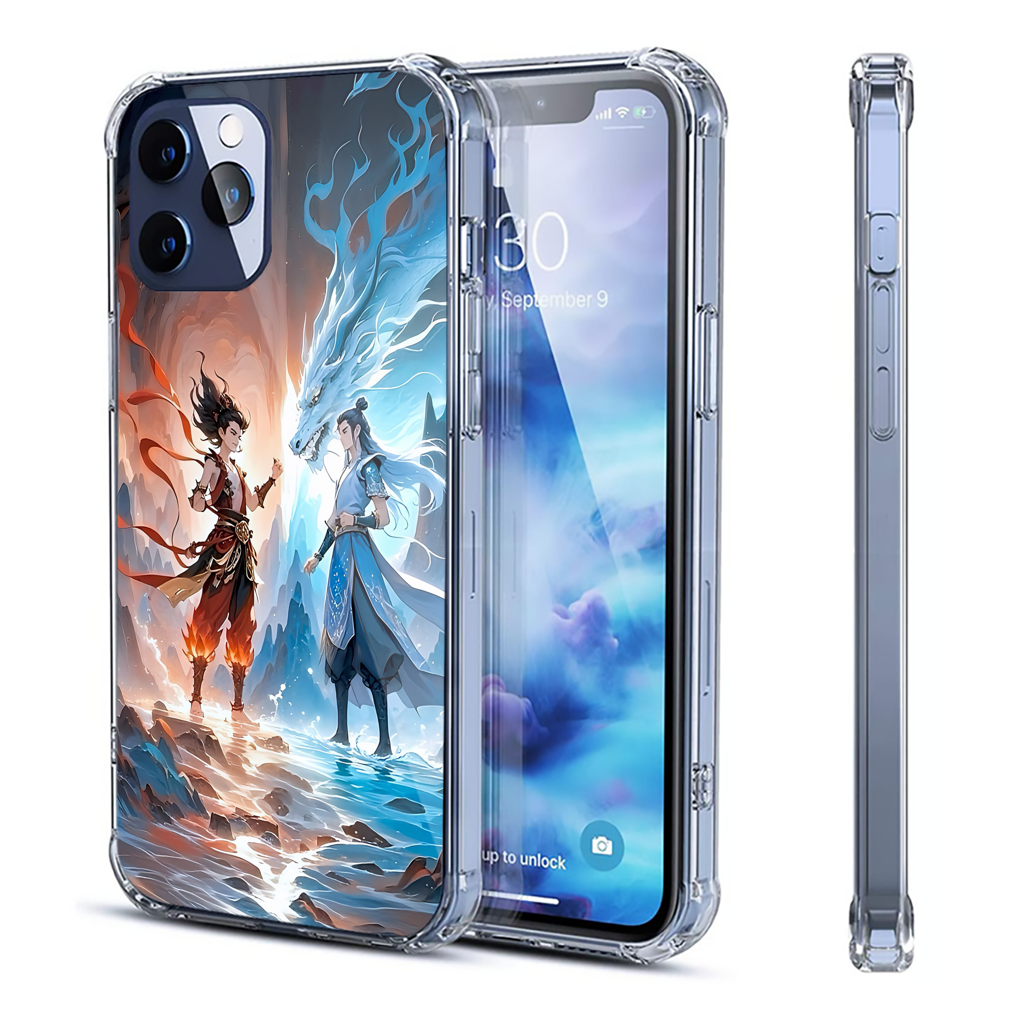 （画像用） Ne Zha 2 ナタ 魔童の大暴れ 【iPhone 12シリーズ対応】透明スマホケース（クリアソフトケース）